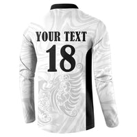 Custom Albania Football Pride Button Sweatshirt Kuqezinjte Eagle White Version - Wonder Print Shop