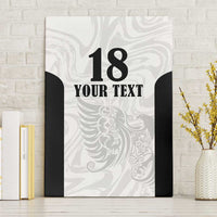 Custom Albania Football Pride Canvas Wall Art Kuqezinjte Eagle White Version - Wonder Print Shop