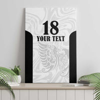 Custom Albania Football Pride Canvas Wall Art Kuqezinjte Eagle White Version - Wonder Print Shop