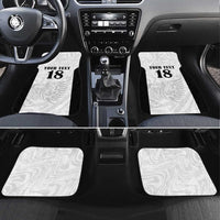 Custom Albania Football Pride Car Mats Kuqezinjte Eagle White Version - Wonder Print Shop