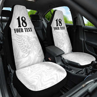Custom Albania Football Pride Car Seat Cover Kuqezinjte Eagle White Version - Wonder Print Shop