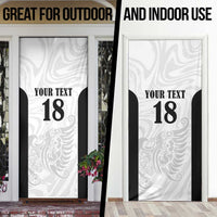 Custom Albania Football Pride Door Cover Kuqezinjte Eagle White Version - Wonder Print Shop