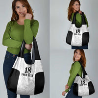 Custom Albania Football Pride Grocery Bag Kuqezinjte Eagle White Version - Wonder Print Shop