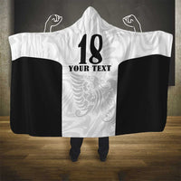 Custom Albania Football Pride Hooded Blanket Kuqezinjte Eagle White Version - Wonder Print Shop