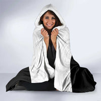 Custom Albania Football Pride Hooded Blanket Kuqezinjte Eagle White Version - Wonder Print Shop