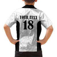 Custom Albania Football Pride Kid Hawaiian Shirt Kuqezinjte Eagle White Version - Wonder Print Shop