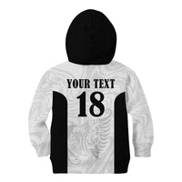 Custom Albania Football Pride Kid Hoodie Kuqezinjte Eagle White Version - Wonder Print Shop