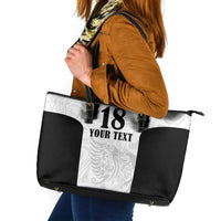 Custom Albania Football Pride Leather Tote Bag Kuqezinjte Eagle White Version - Wonder Print Shop