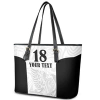 Custom Albania Football Pride Leather Tote Bag Kuqezinjte Eagle White Version - Wonder Print Shop