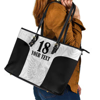 Custom Albania Football Pride Leather Tote Bag Kuqezinjte Eagle White Version - Wonder Print Shop