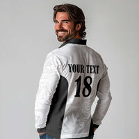 Custom Albania Football Pride Long Sleeve Polo Shirt Kuqezinjte Eagle White Version - Wonder Print Shop