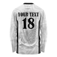 Custom Albania Football Pride Long Sleeve Shirt Kuqezinjte Eagle White Version - Wonder Print Shop