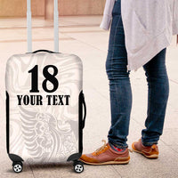 Custom Albania Football Pride Luggage Cover Kuqezinjte Eagle White Version - Wonder Print Shop