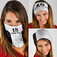 Custom Albania Football Pride Neck Gaiter Kuqezinjte Eagle White Version - Wonder Print Shop