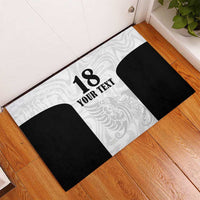 Custom Albania Football Pride Rubber Doormat Kuqezinjte Eagle White Version - Wonder Print Shop