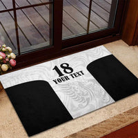 Custom Albania Football Pride Rubber Doormat Kuqezinjte Eagle White Version - Wonder Print Shop