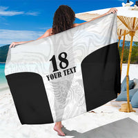 Custom Albania Football Pride Sarong Kuqezinjte Eagle White Version - Wonder Print Shop