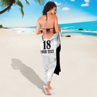 Custom Albania Football Pride Sarong Kuqezinjte Eagle White Version - Wonder Print Shop