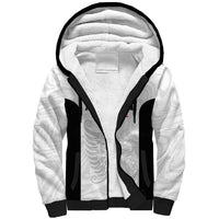 Custom Albania Football Pride Sherpa Hoodie Kuqezinjte Eagle White Version - Wonder Print Shop