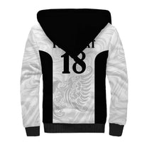 Custom Albania Football Pride Sherpa Hoodie Kuqezinjte Eagle White Version - Wonder Print Shop