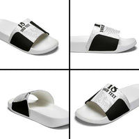 Custom Albania Football Pride Slide Sandals Kuqezinjte Eagle White Version - Wonder Print Shop