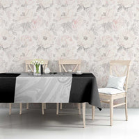 Custom Albania Football Pride Tablecloth Kuqezinjte Eagle White Version - Wonder Print Shop