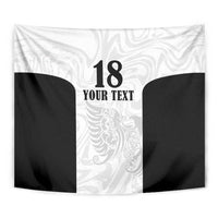 Custom Albania Football Pride Tapestry Kuqezinjte Eagle White Version - Wonder Print Shop