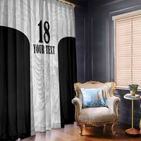 Custom Albania Football Pride Window Curtain Kuqezinjte Eagle White Version - Wonder Print Shop