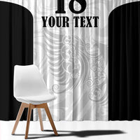 Custom Albania Football Pride Window Curtain Kuqezinjte Eagle White Version - Wonder Print Shop