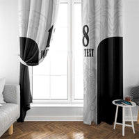 Custom Albania Football Pride Window Curtain Kuqezinjte Eagle White Version - Wonder Print Shop