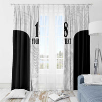 Custom Albania Football Pride Window Curtain Kuqezinjte Eagle White Version - Wonder Print Shop