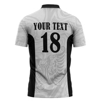 Custom Albania Football Pride Zipper Polo Shirt Kuqezinjte Eagle White Version - Wonder Print Shop