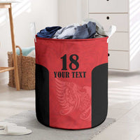 Custom Albania Football Pride Laundry Basket Kuqezinjte Eagle Red Version - Wonder Print Shop