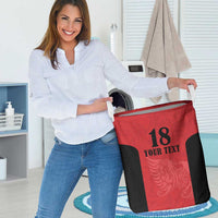 Custom Albania Football Pride Laundry Basket Kuqezinjte Eagle Red Version - Wonder Print Shop