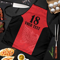 Custom Albania Football Pride Apron Kuqezinjte Eagle Red Version - Wonder Print Shop