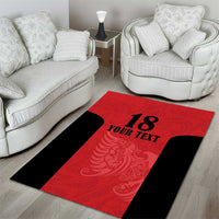 Custom Albania Football Pride Area Rug Kuqezinjte Eagle Red Version - Wonder Print Shop