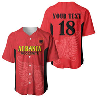 Custom Albania Football Pride Baseball Jersey Kuqezinjte Eagle Red Version - Wonder Print Shop