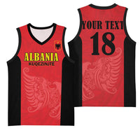 Custom Albania Football Pride Basketball Jersey Kuqezinjte Eagle Red Version - Wonder Print Shop