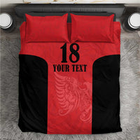 Custom Albania Football Pride Bedding Set Kuqezinjte Eagle Red Version - Wonder Print Shop