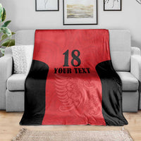 Custom Albania Football Pride Blanket Kuqezinjte Eagle Red Version - Wonder Print Shop