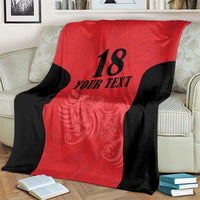 Custom Albania Football Pride Blanket Kuqezinjte Eagle Red Version - Wonder Print Shop