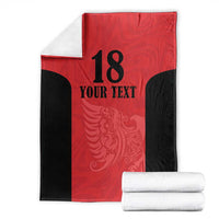 Custom Albania Football Pride Blanket Kuqezinjte Eagle Red Version - Wonder Print Shop