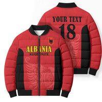 Custom Albania Football Pride Bomber Puffer Jacket Kuqezinjte Eagle Red Version - Wonder Print Shop