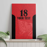 Custom Albania Football Pride Canvas Wall Art Kuqezinjte Eagle Red Version - Wonder Print Shop