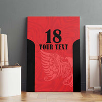 Custom Albania Football Pride Canvas Wall Art Kuqezinjte Eagle Red Version - Wonder Print Shop