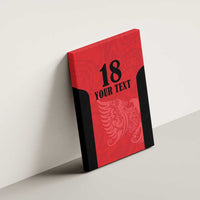 Custom Albania Football Pride Canvas Wall Art Kuqezinjte Eagle Red Version - Wonder Print Shop