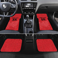 Custom Albania Football Pride Car Mats Kuqezinjte Eagle Red Version - Wonder Print Shop