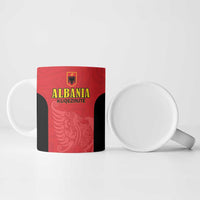 Custom Albania Football Pride Ceramic Mug Kuqezinjte Eagle Red Version - Wonder Print Shop
