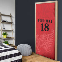 Custom Albania Football Pride Door Cover Kuqezinjte Eagle Red Version - Wonder Print Shop