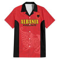 Custom Albania Football Pride Family Matching Mermaid Dress and Hawaiian Shirt Kuqezinjte Eagle Red Version - Wonder Print Shop